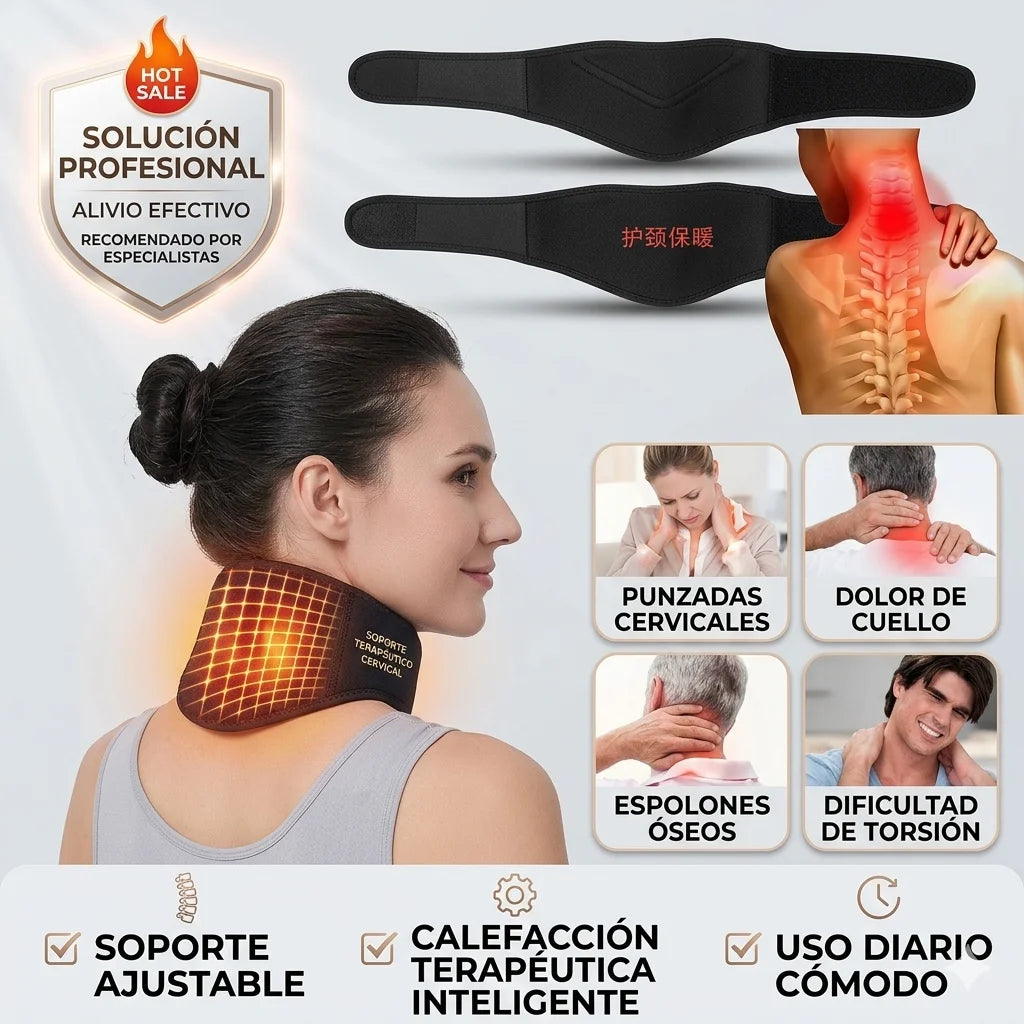 Pack Alivio Cervical 2 en 1™ Masajeador Cervical EMS + Collarín Terapéutico GRATIS