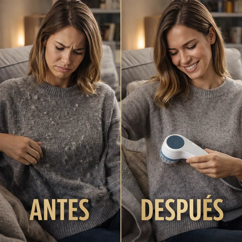 StockLíder ™ Quitapelusas Eléctrico. Renueva tu ropa en segundos y sin esfuerzo.