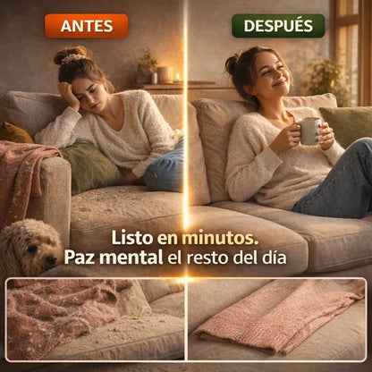 Tu casa sin pelusas en minutos.Ropa, sofá y coche limpios sin esfuerzo con un solo pack