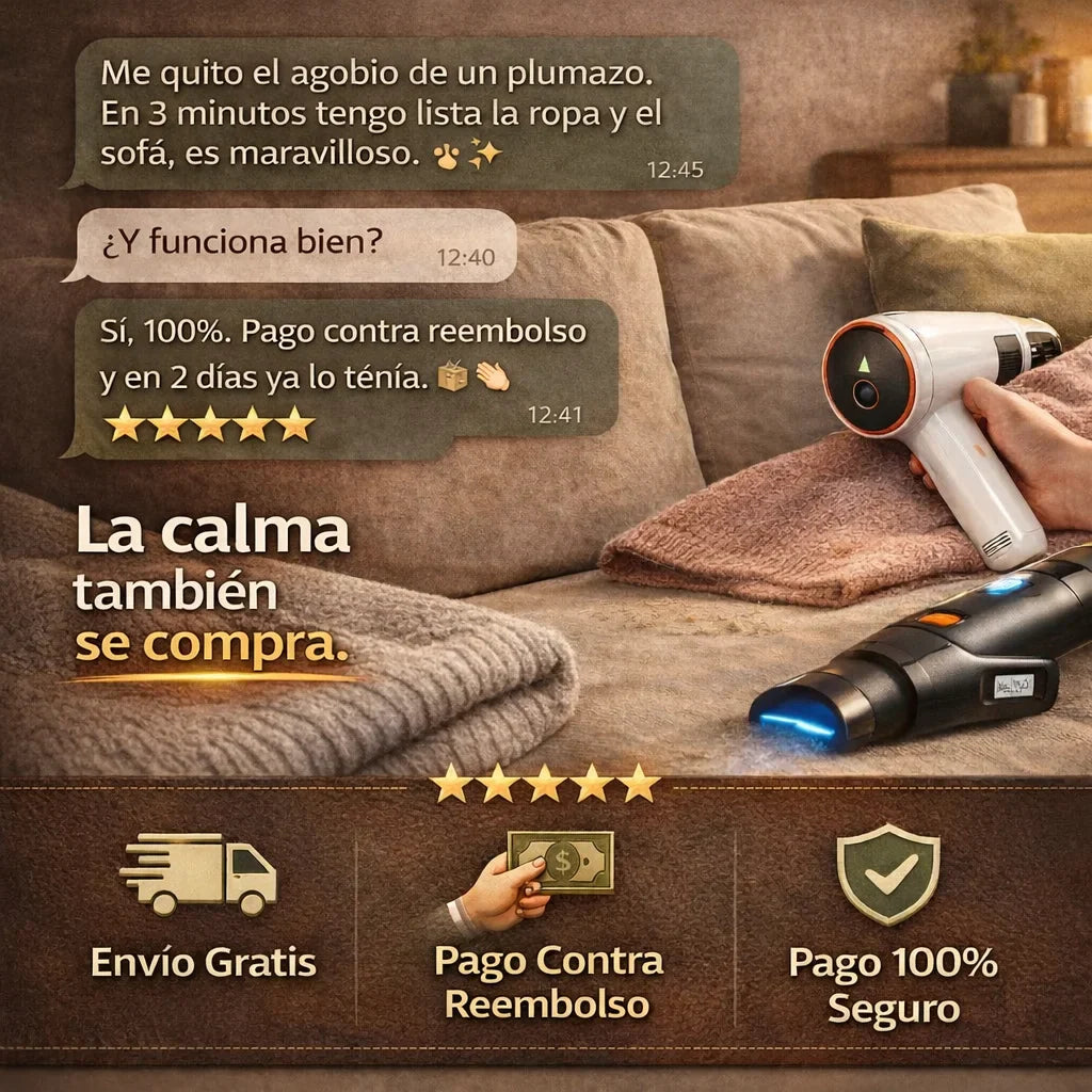 Tu casa sin pelusas en minutos.Ropa, sofá y coche limpios sin esfuerzo con un solo pack