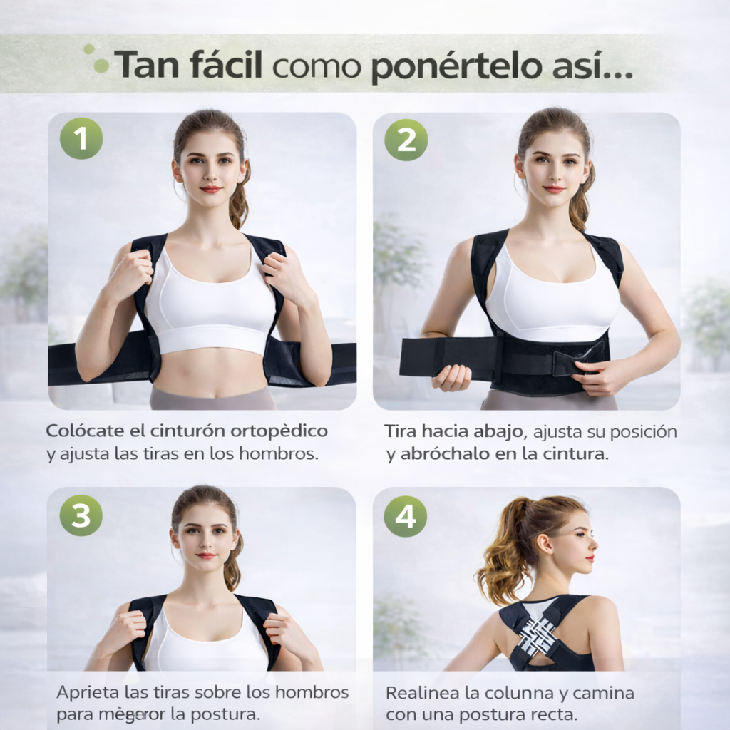 Corrector de Postura Ergonómico™ – Alivia Dolor y Mejora tu Postura