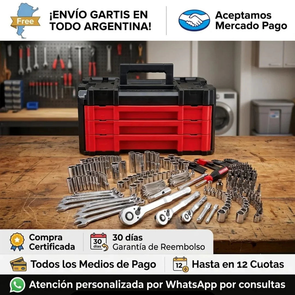 Juego de herramientas mecánicas de 262 piezas con caja VERSASTACK -  Craftsman