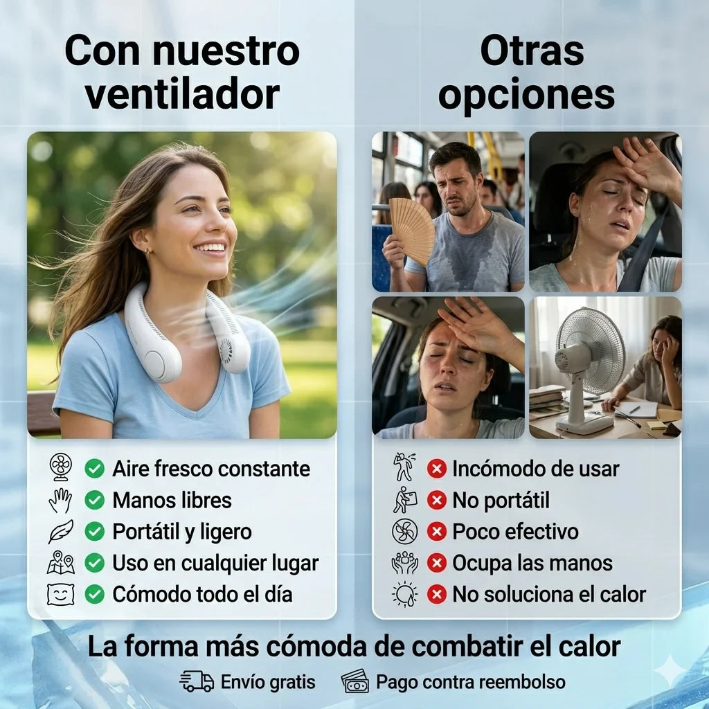 AirFlow Pro™ – Ventilador de Cuello sin Aspas