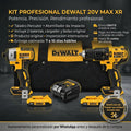 Kit DEWALT 20V MAX XR Profesional – Taladro Percutor + Atornillador de Impacto con 2 Baterías