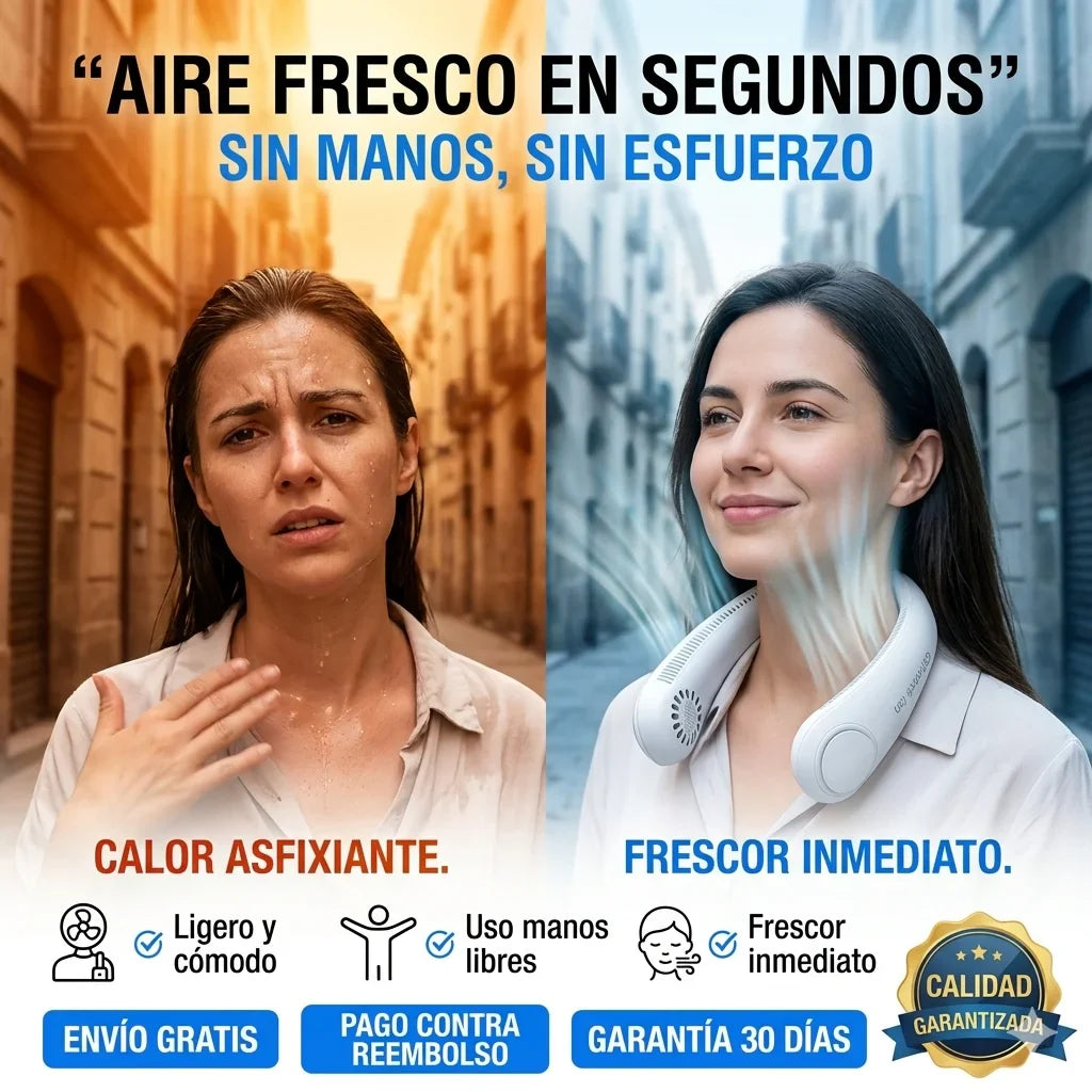 AirFlow Pro™ – Ventilador de Cuello sin Aspas