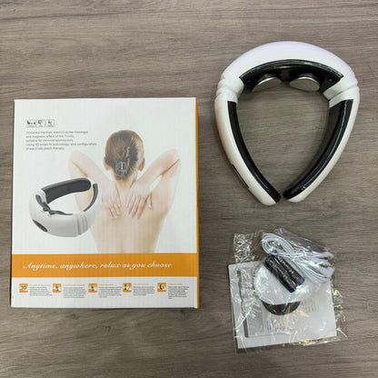 Pack Alivio Cervical 2 en 1™ Masajeador Cervical EMS + Collarín Terapéutico GRATIS